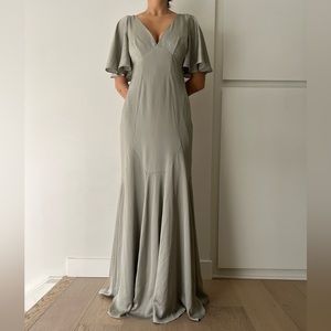 ASOS Sage Green Satin Bridesmaid’s Dress